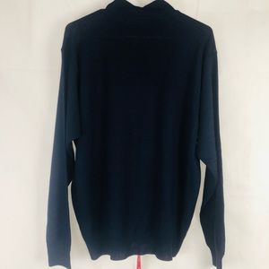 Alan Stuart: Man  sweater shirt wit long sleeves turtleneck.Size -M/deep blue